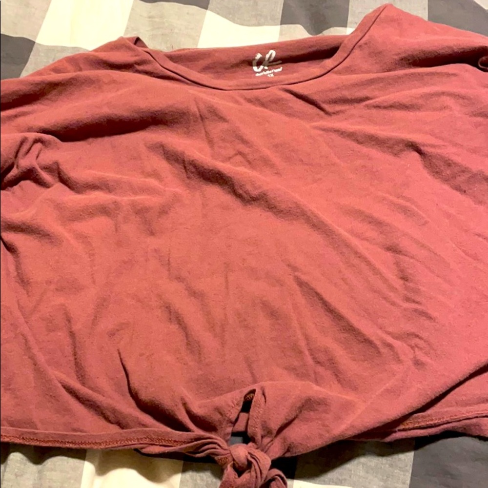 Long sleeve pink tie shirt